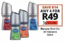 Checkers Renew Roll-On All Variants offer