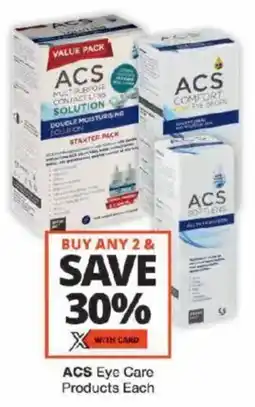 Checkers ACS Eye Care Products offer