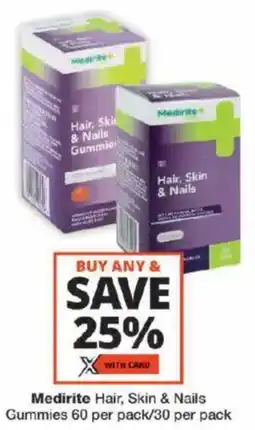 Checkers Medirite Hair, Skin & Nails Gummies offer