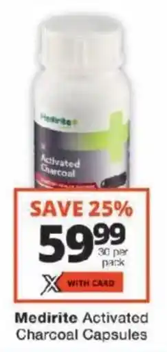 Checkers Medirite Activated Charcoal Capsules offer