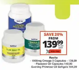 Checkers Revite 1000mg Omega-3 Capsules offer