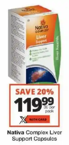 Checkers Nativa Complex Liver Support Capsules offer