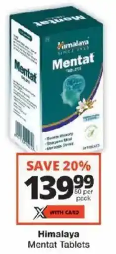 Checkers Himalaya Mentat Tablets offer