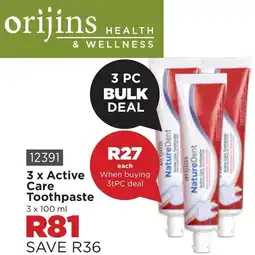 Botle Buhle Brands Active Care Toothpaste offer