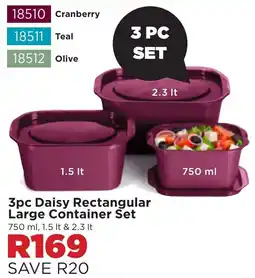 Botle Buhle Brands Daisy Rectangular Large Container Set offer