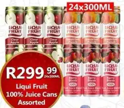 Take 'n Pay Liqui Fruit 100% Juice Cans Assorted offer