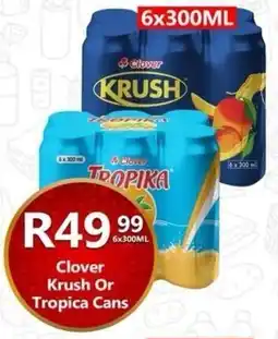 Take 'n Pay Clover Krush Or Tropica Cans offer