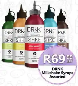 Take 'n Pay DRNK Milkshake Syrups Assorted offer