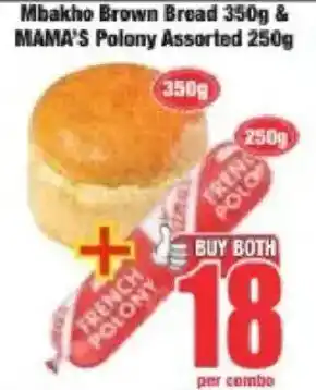 Boxer Mbakho Brown Bread & Mama's Polony Assorted offer