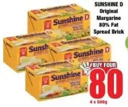 Boxer Sunshine D Original Margarine 80% Fat Spread Brick offer