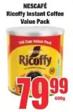 Boxer Nescafé Ricoffy Instant Coffee Value Pack offer