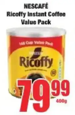 Boxer Nescafé Ricoffy Instant Coffee Value Pack offer