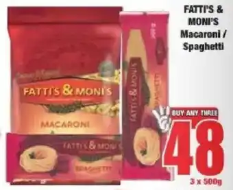 Boxer Fatti's & Moni's Macaroni/ Spaghetti offer