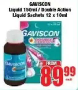 Boxer Gaviscon Liquid/ Double Action Liquid Sachets offer