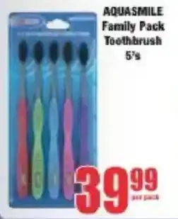 Boxer Aquasmile Family Pack Toothbrush offer