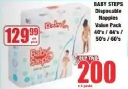 Boxer Baby Steps Disposable Nappies Value Pack offer