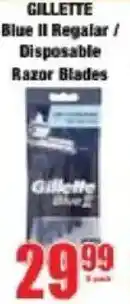Boxer Gillette Blue II Regalar/ Disposable Razor Blades offer