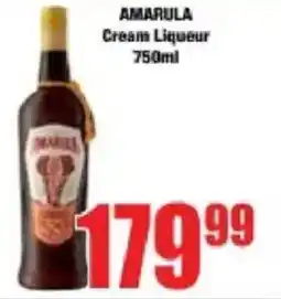 Boxer Amarula Cream Liqueur offer