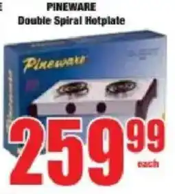 Boxer Pineware Double Spiral Hotplate offer