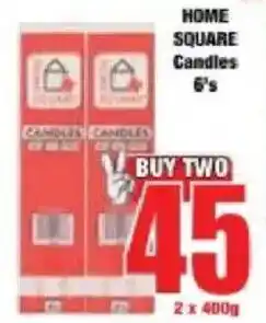 Boxer Home Square Candles offer