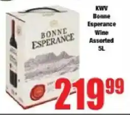 Boxer KWV Bonne Esperance Wine Assorted offer