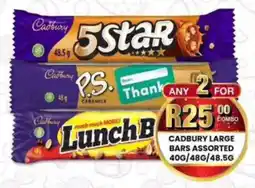 Take 'n Pay Cadbury large bars assorted offer