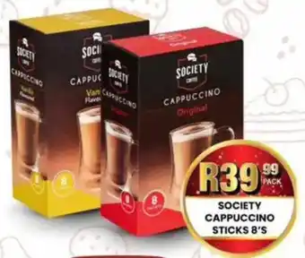 Take 'n Pay Society cappuccino sticks offer