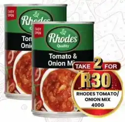 Take 'n Pay Rhodes tomato/ onion mix offer
