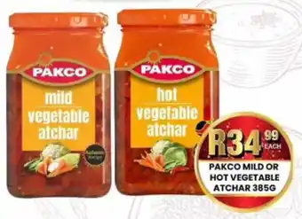 Take 'n Pay Pakco mild or hot vegetable atchar offer