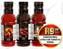 Take 'n Pay Lamzar bbq, chilli or tomato offer