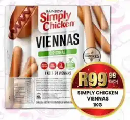 Take 'n Pay Rainbow Simply Chicken Viennas offer