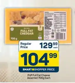 Pick n Pay PnP Full Fat Cheese Assorted 700g Each offer