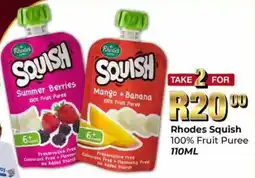Take 'n Pay Rhodes Squish 100% Fruit Puree offer
