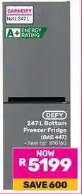 Game DEFY 247 L Bottom Freezer Fridge (DAC 447) offer
