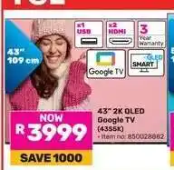 Game 43 2K QLED Google TV (43S5K) offer