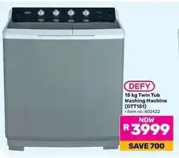Game DEFY 15 kg Twin Tub Washing Machine (DTT151) offer