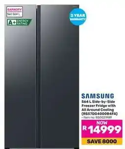 Game Samsung 564 L Side-by-Side Freezer Fridge offer