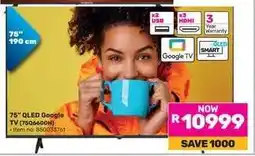 Game 75'' QLED Google TV offer