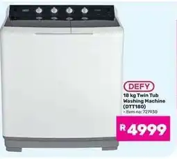 Game Defy 18 kg Twin Tub Washing Machine (DTT180) offer