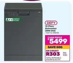 Game Defy 13 Place Dishwasher DDW 242 offer
