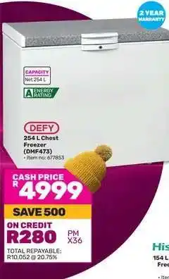 Game Defy 254 L Chest Freezer (DMF473) offer