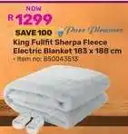 Game King Fulfit Sherpa Fleece Electric Blanket 183 x 188 cm offer