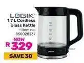 Game LOGIK 1.7 L Cordless Glass Kettle offer