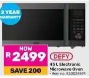 Game DEFY 43 L Electronic Microwave Oven offer