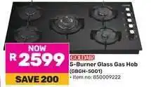 Game Goldair 5-Burner Glass Gas Hob GBGH-5001 offer