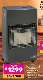 Game CADAC 3-Panel Roll About Gas Heater offer