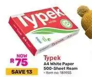 Game Typek A4 White Paper 500 Sheet Ream offer
