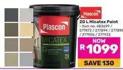 Game Plascon 20 L Micatex Paint offer