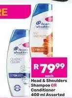 Game HEAD & SHOULDERS Shampoo or Conditioner offer