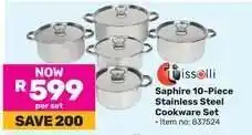 Game Saphire 10-Piece Stainless Steel Cookware Set offer